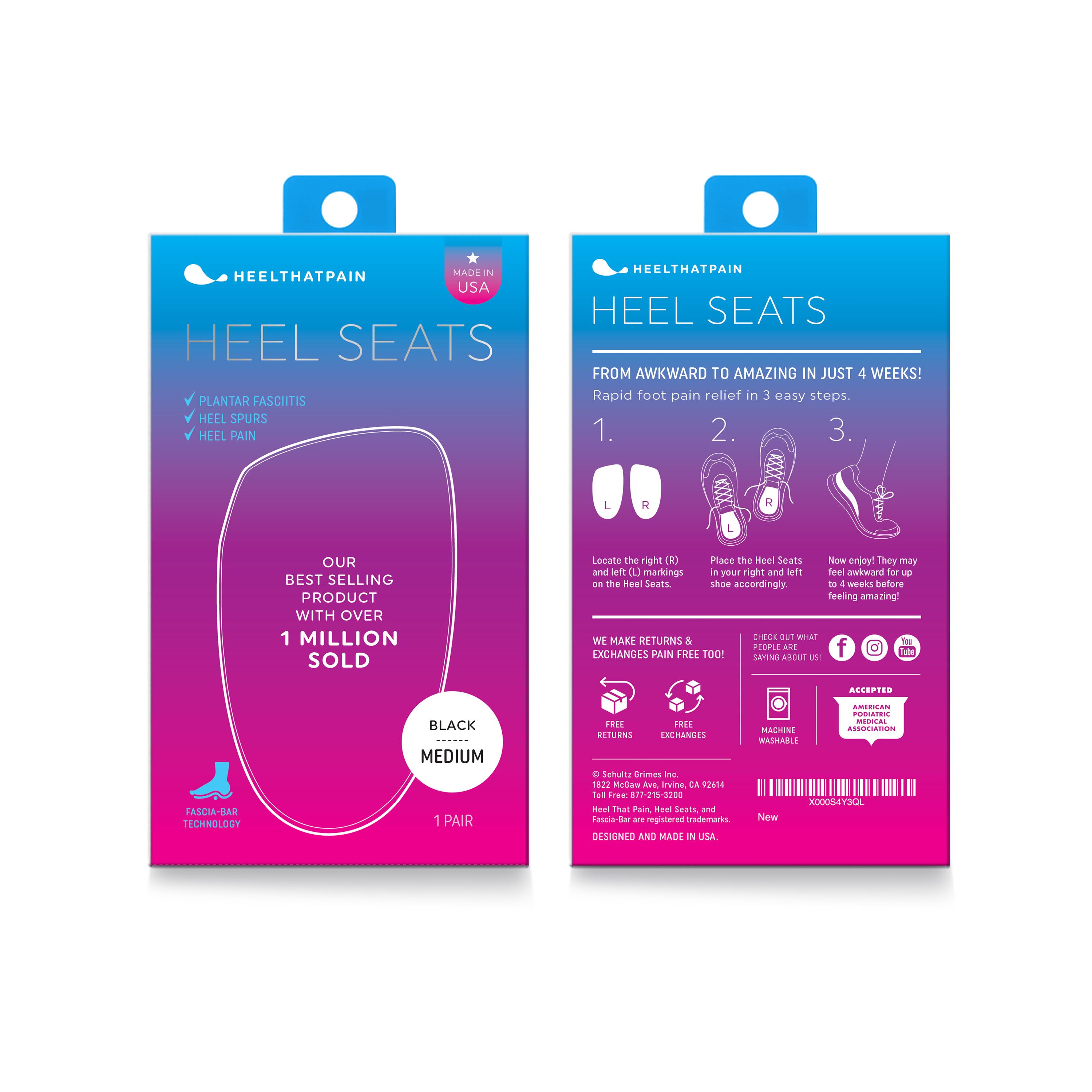 Heel Seats - Best Plantar Fasciitis Inserts | Heel That Pain